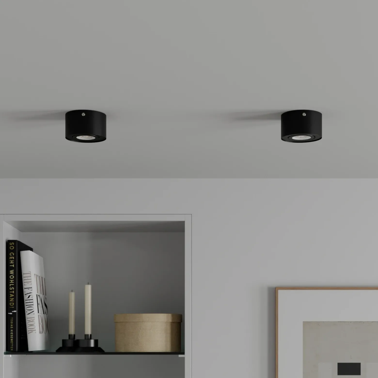 Tubo tubular LED downlight, negro