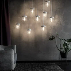 UMAGE Acorn lámpara colgante blanco/acero, 1 luz
