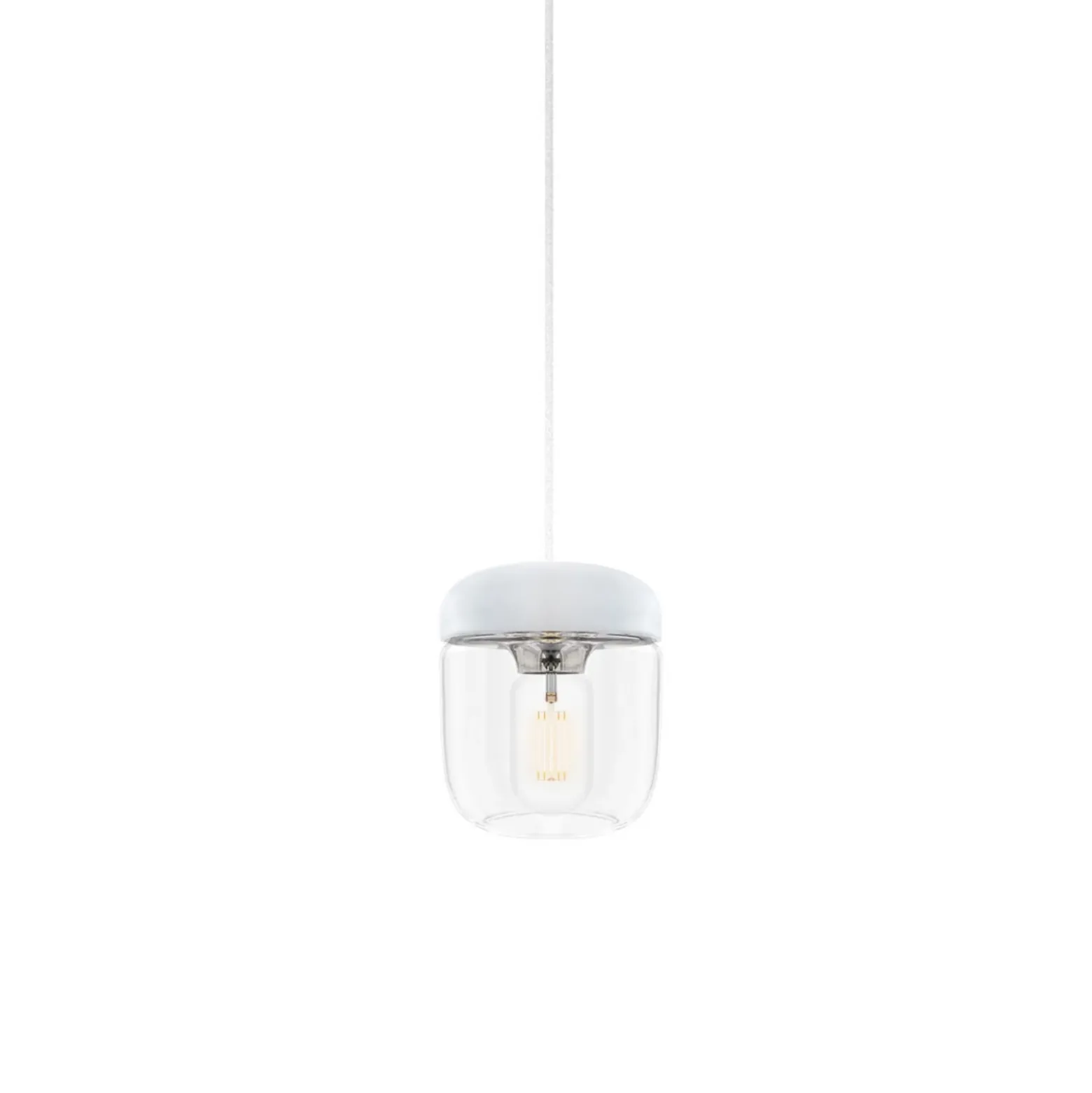 UMAGE Acorn lámpara colgante blanco/acero, 1 luz
