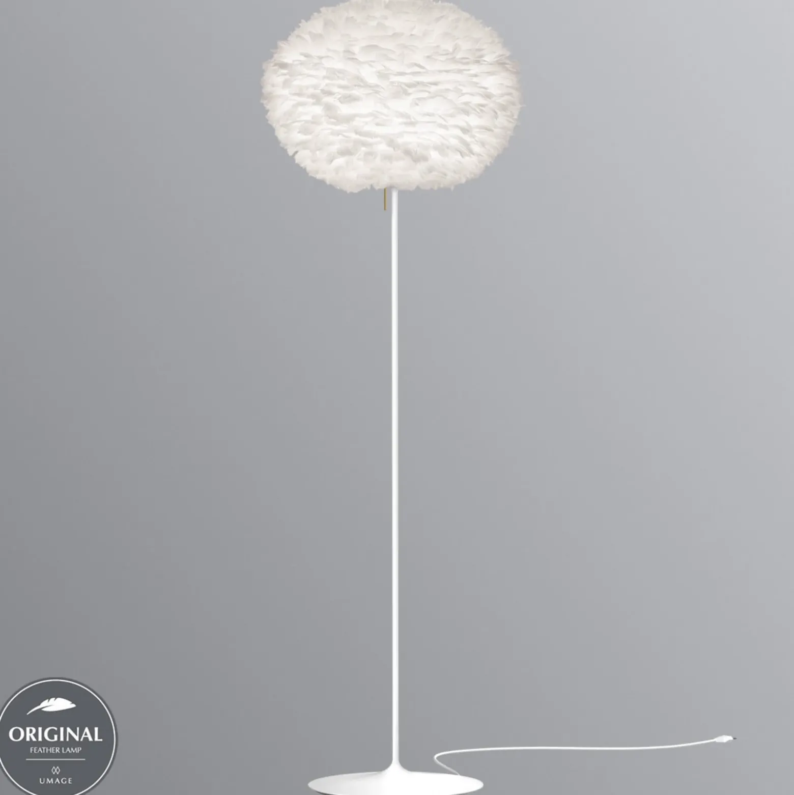 UMAGE Eos lámpara de pie blanco