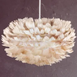 UMAGE Eos mini lámpara colgante plumas marrones