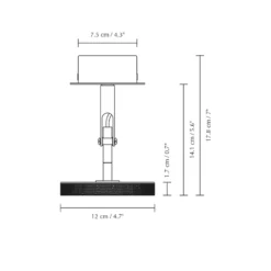UMAGE foco LED Asteria Spot, Ø 12 cm, acero pulido