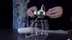 UMAGE Lámpara colgante Bellota 3 luces latón ámbar