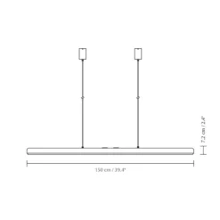 UMAGE Lámpara colgante LED Hazel Branch, negro/latón, 150 cm