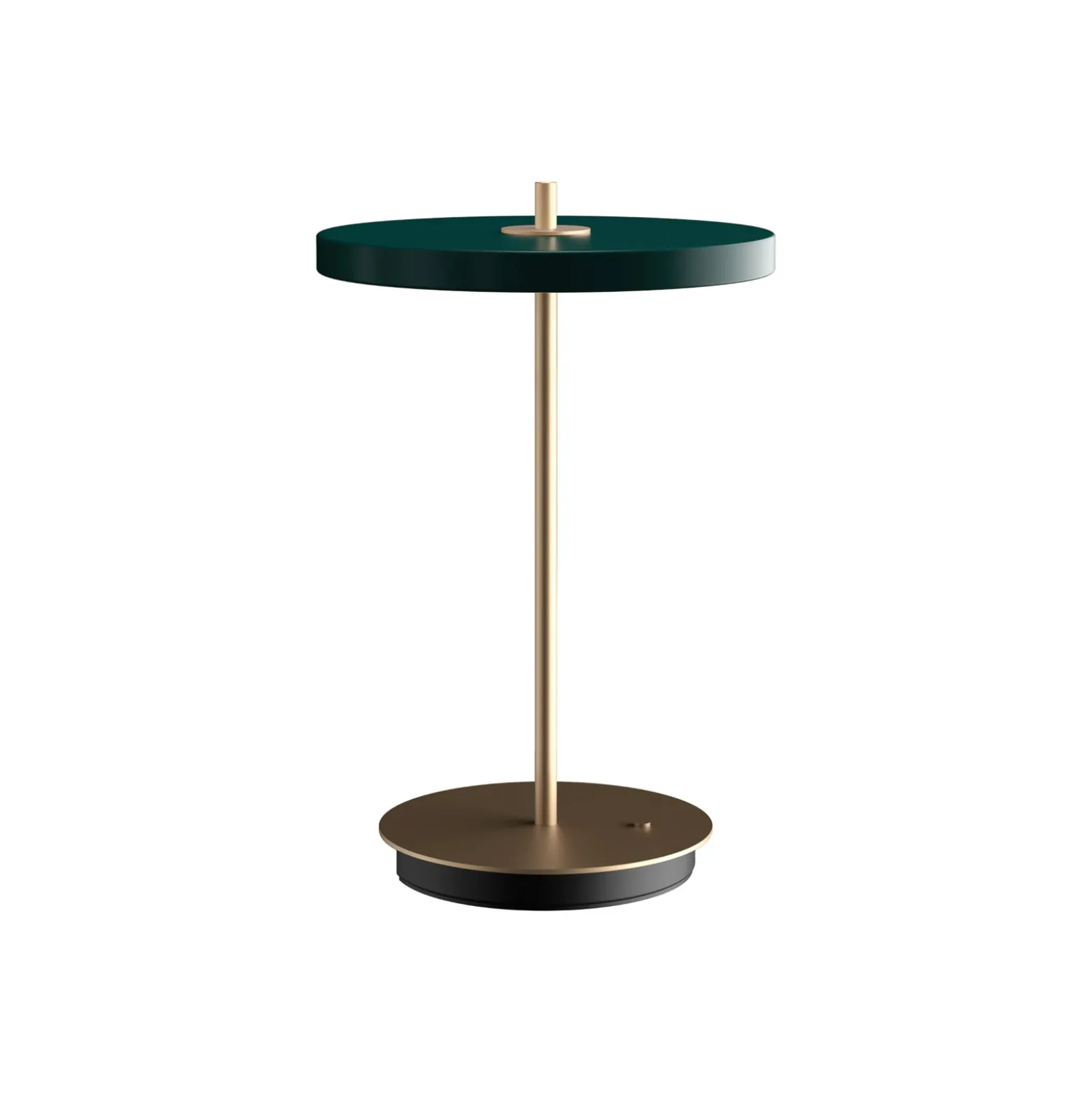 UMAGE lámpara de mesa LED recargable Asteria Move verde bosque/latón 31cm