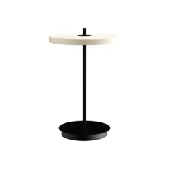 UMAGE lámpara de mesa LED recargable Asteria Move perla blanco/negro 31cm