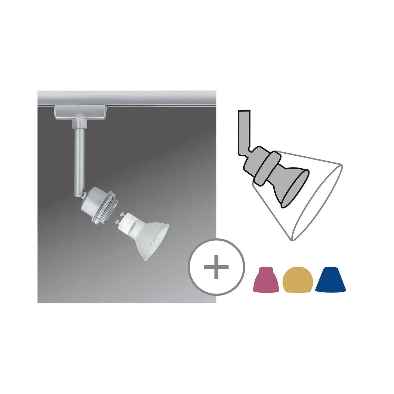 URail foco LED 3,5 W GZ10 cromo mate
