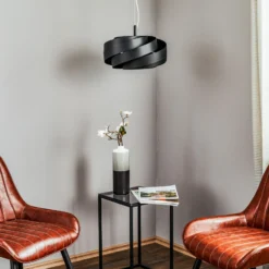Vento lámpara colgante, negro, Ø 40 cm, metal, E27