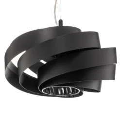 Vento lámpara colgante, negro, Ø 40 cm, metal, E27