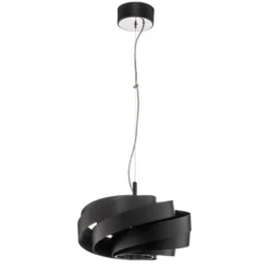 Vento lámpara colgante, negro, Ø 40 cm, metal, E27