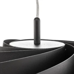 Vento lámpara colgante, negro, Ø 50 cm, metal, E27