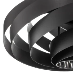 Vento lámpara colgante, negro, Ø 50 cm, metal, E27