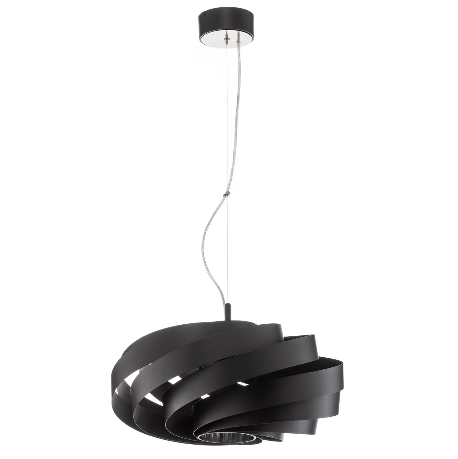 Vento lámpara colgante, negro, Ø 50 cm, metal, E27