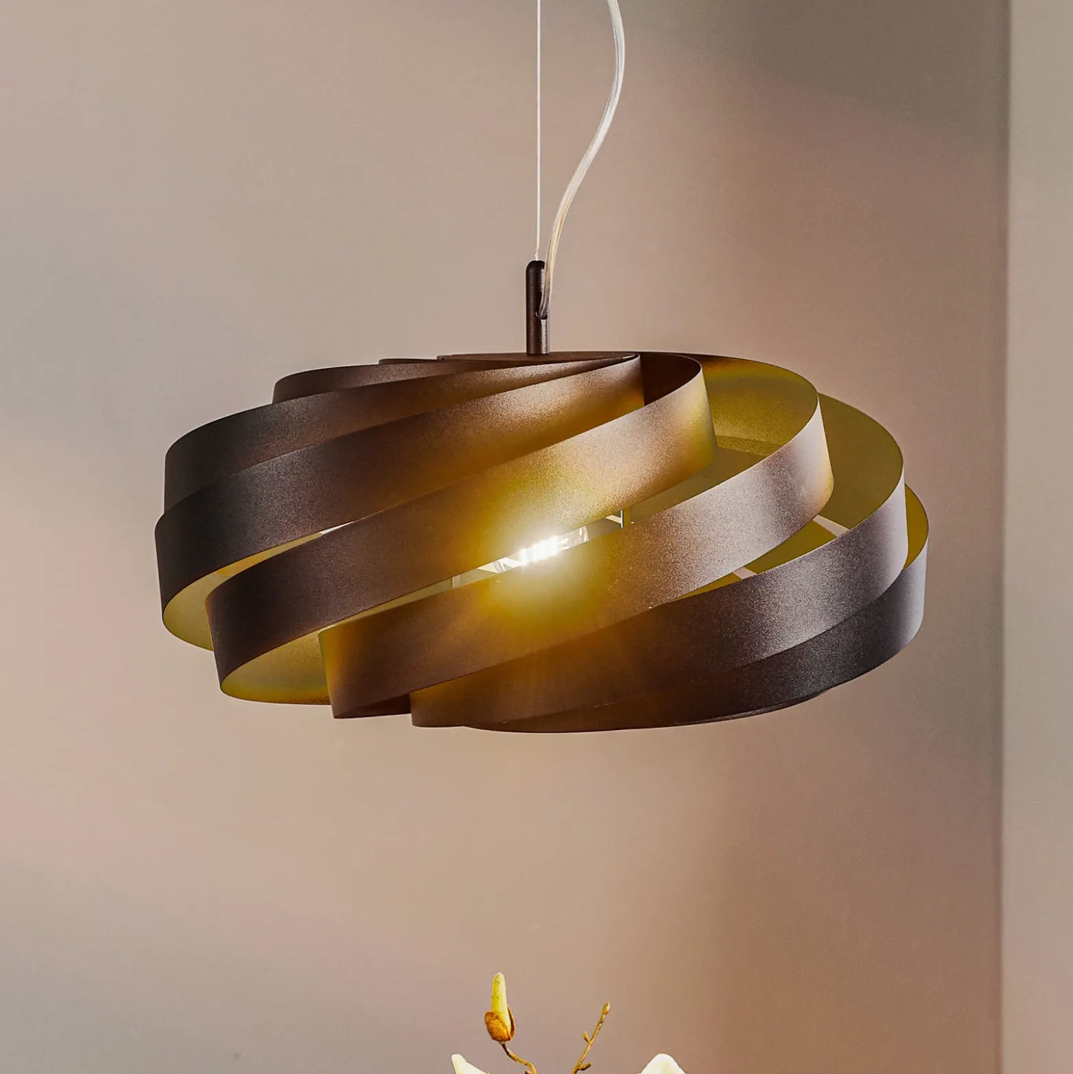 Vento lámpara colgante, negro, Ø 50 cm, metal, E27