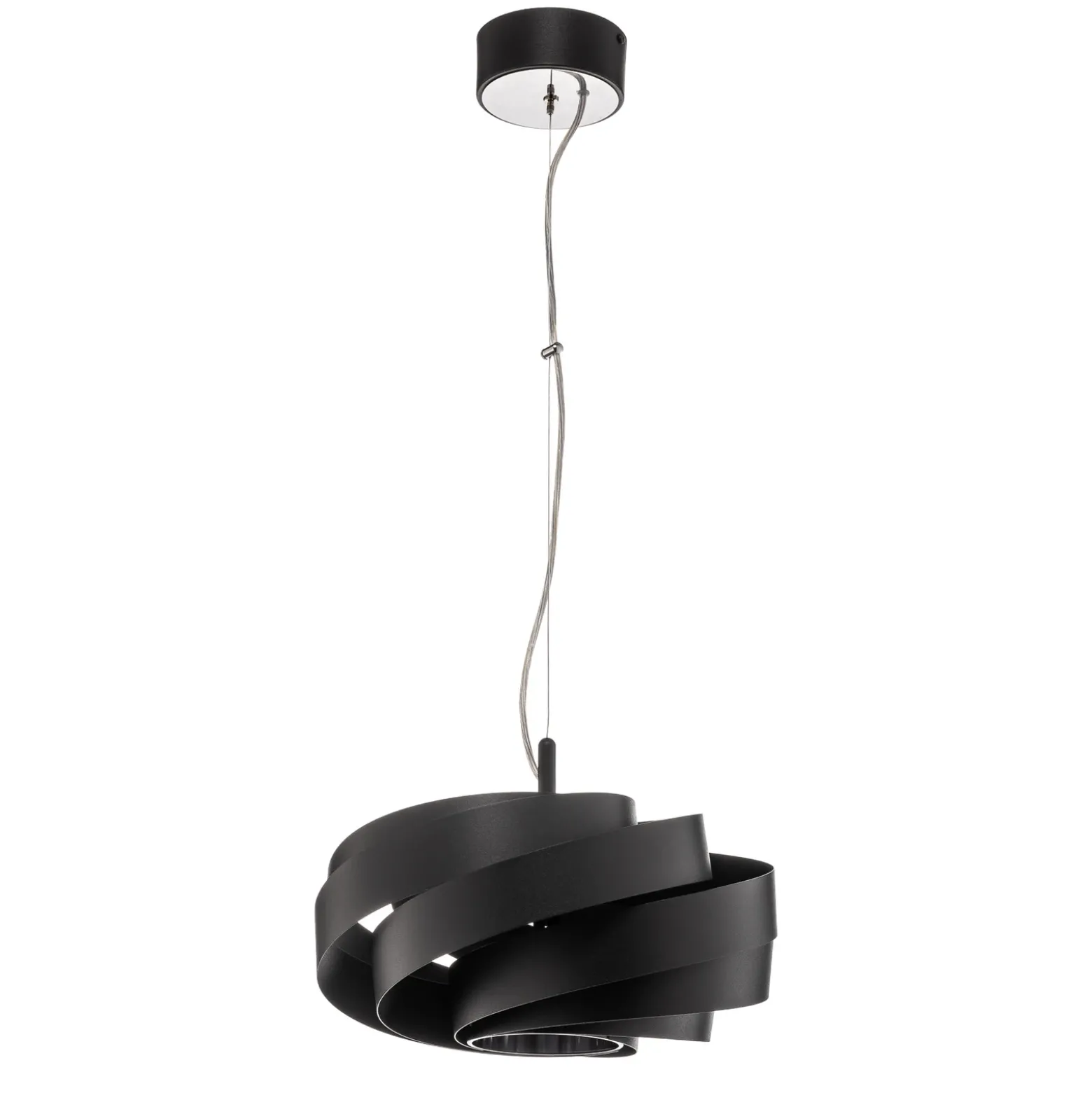 Vento lámpara colgante, negro, Ø 40 cm, metal, E27