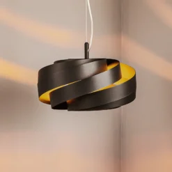 Vento lámpara colgante, negro, Ø 40 cm, metal, E27