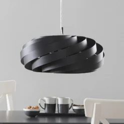 Vento lámpara colgante, negro, Ø 60 cm, metal, E27