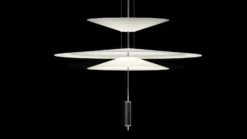 Vibia Flamingo - Lámpara colgante LED con 2 pantallas, dorada