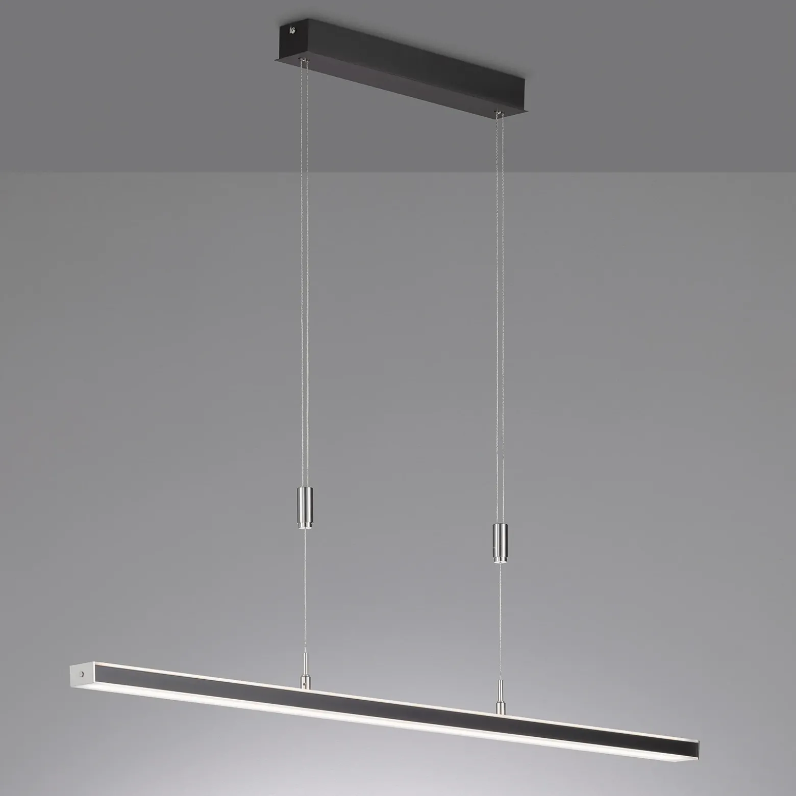 Vitan lámpara colgante LED, negro arena, longitud 115 cm, 2 luces, CCT
