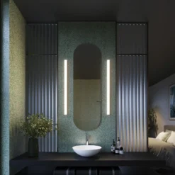 WEVER & DUCRÉ & Aplique de pared LED Mirba 3.0 negro/blanco 91 cm IP44