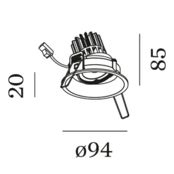WEVER & DUCRÉ Deep Adjust Spot atenuable a blanco