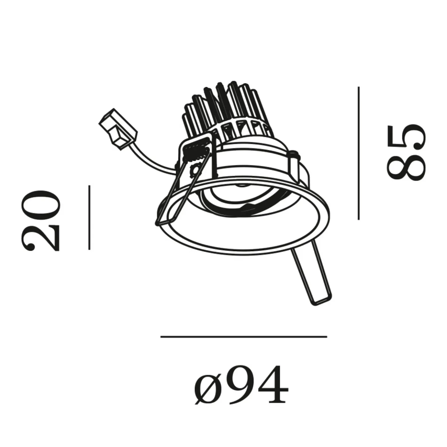 WEVER & DUCRÉ Deep Adjust Spot atenuable a blanco