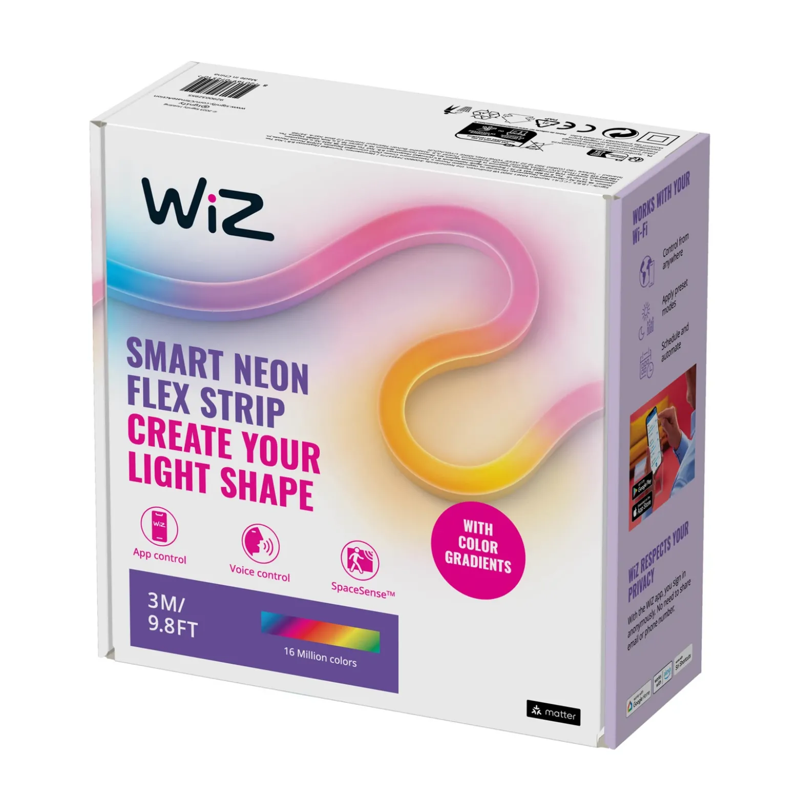 WiZ Neon Flex tira LED IP20 RGB 3m