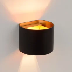 Xio aplique de pared LED, anchura 13 cm, negro