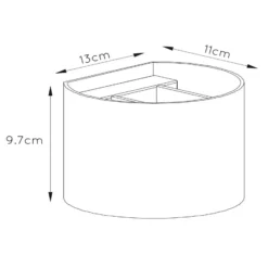 Xio aplique de pared LED, anchura 13 cm, blanco