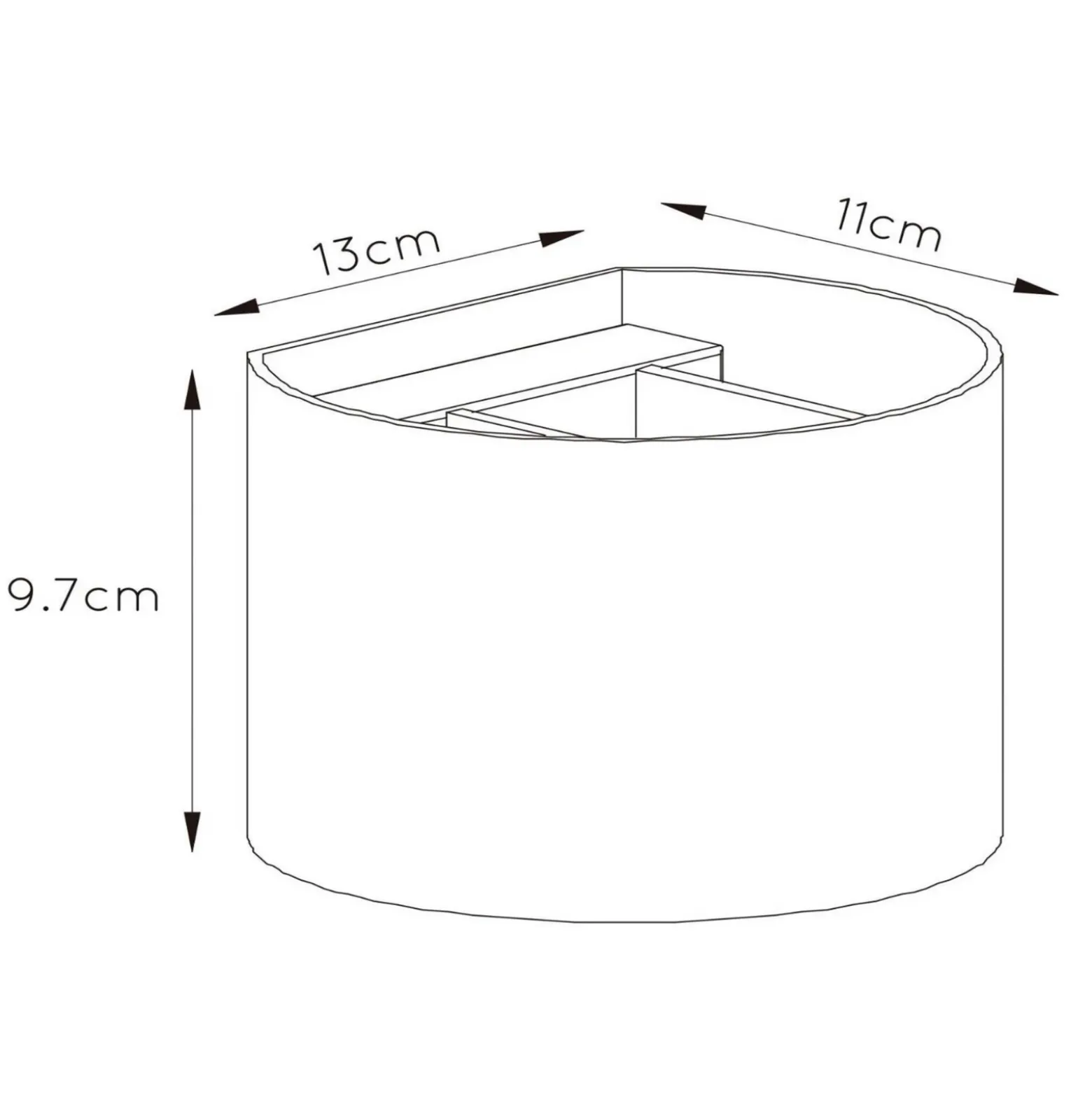 Xio aplique de pared LED, anchura 13 cm, negro