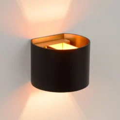 Xio aplique de pared LED, anchura 13 cm, negro