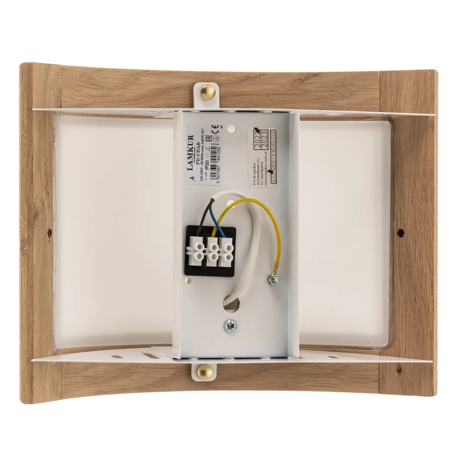 Zanna aplique de pared de madera, altura 22 cm, roble claro