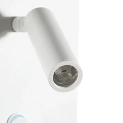 Zanzibar Aplique de pared LED con brazo de lectura, blanco
