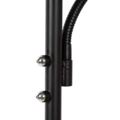 Zenith Lámpara LED de pie con lámpara de lectura LED, negro