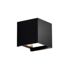 Zuza 2 aplique de pared, negro, metal, cuatro aspas, 10 cm, G9