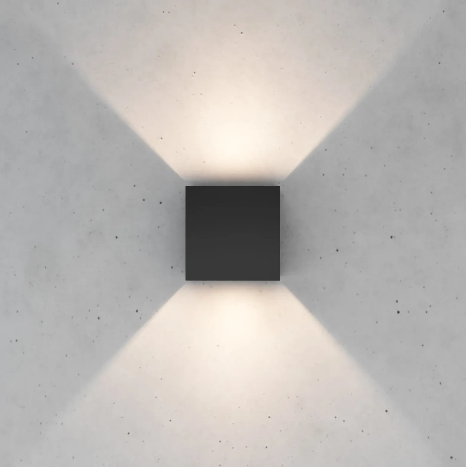 Zuza 2 aplique de pared, negro, metal, cuatro aspas, 10 cm, G9