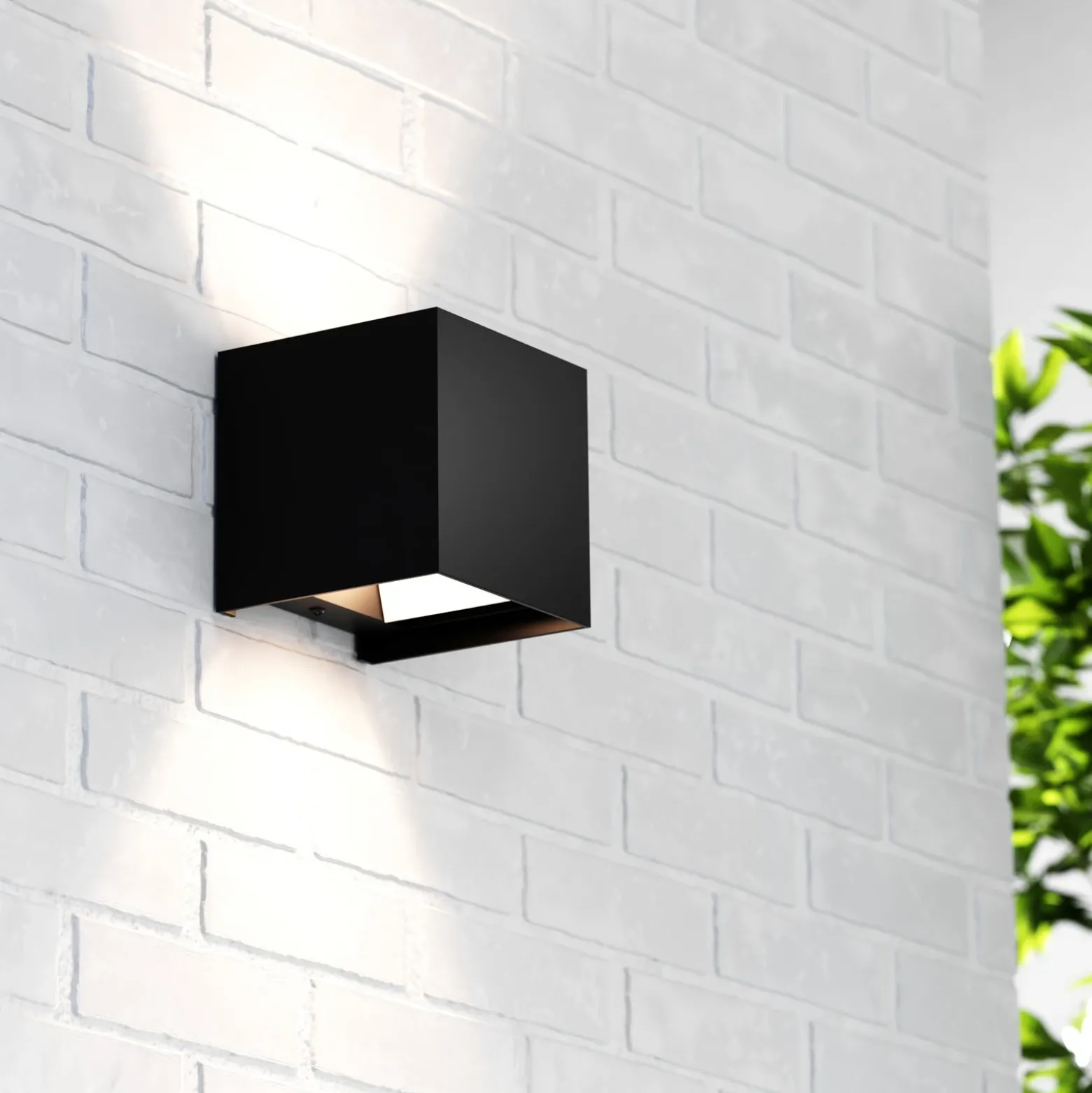 Zuza 2 aplique de pared, negro, metal, cuatro aspas, 10 cm, G9